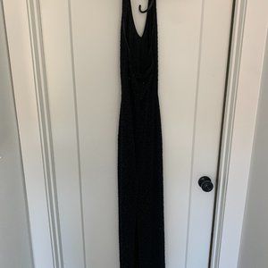 CACHE Women's Halter Top Black Prom Dress